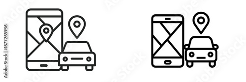 Car navigation with map on smartphone