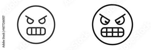 Angry face icon
