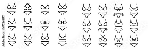 Bikini Styles Line Art Collection