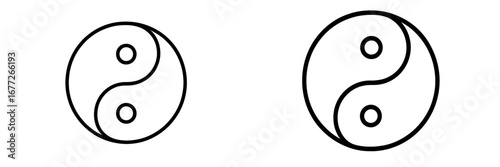 Yin Yang Symbol Outline