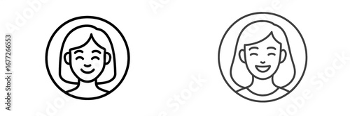 Happy Woman Face Icon