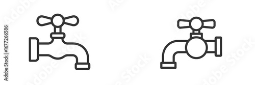 Two water taps icons