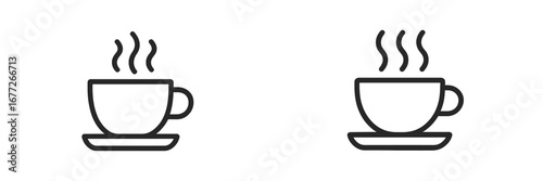 Hot beverage in cup icon