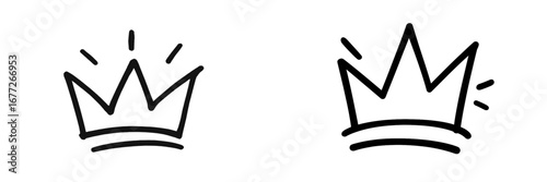 Hand-drawn crown icons