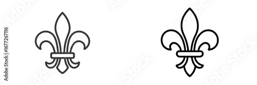 Fleur de lis symbol outline