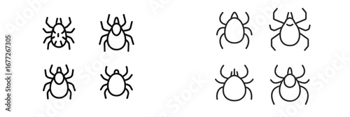 Two types of ticks icon set
