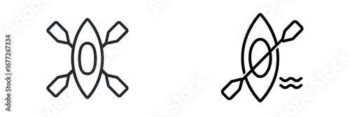 Kayak and Paddle Icon