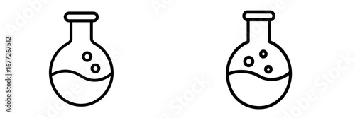 Two Flasks with Bubbles Icon