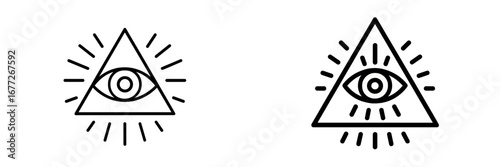 All Seeing Eye in Triangle Icon