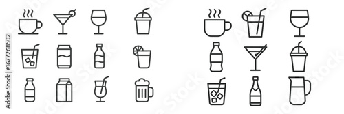 Collection of beverage icons