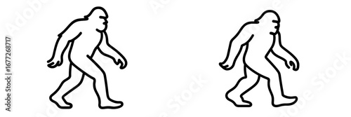 Bigfoot Silhouette Icon