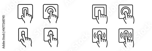 Finger tap icons for digital interface interaction