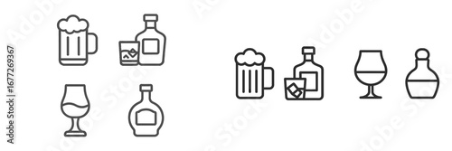 Alcoholic drinks icons