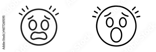 Scared Face Emoji Icon