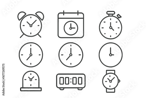 Collection of clock icons