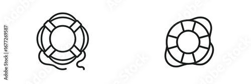 Lifebuoy icon with rope
