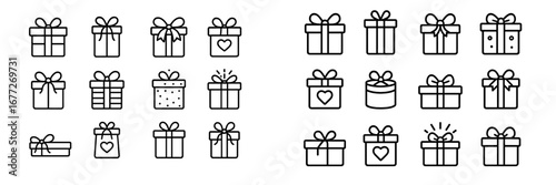 Gift Boxes Icons Collection