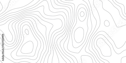 Abstract modern cartography background with white surface topographic contour lines and elevation geography mapping
