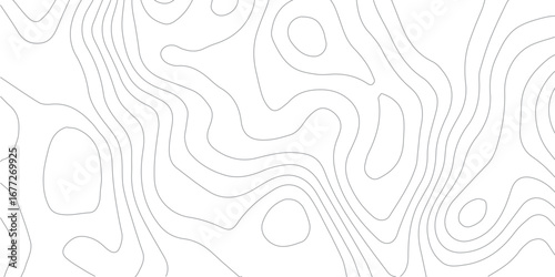 Abstract modern cartography background with white surface topographic contour lines and elevation geography mapping
