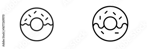 Donut icon with sprinkles and frosting