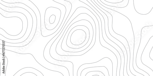 Modern abstract cartography background with topographic contour elevation lines white textured surface and mapping illustration
