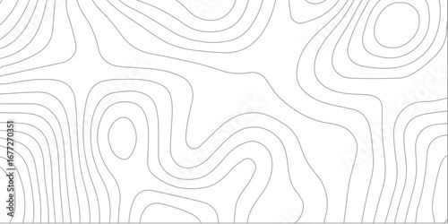Modern abstract cartography background with topographic contour elevation lines white textured surface and mapping illustration
