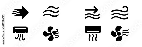Air conditioning and ventilation icons