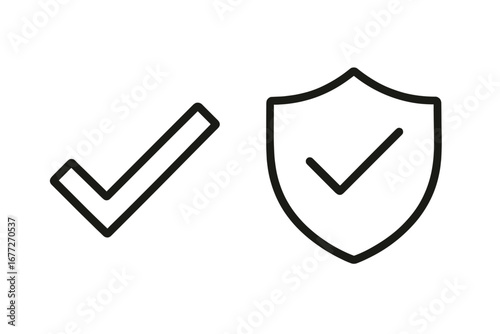 Checkmark and Shield Icons