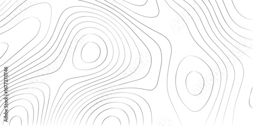 Abstract contemporary mapping art with topographic contour elevation lines white textured background and wavy geography pattern
