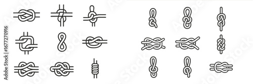 Collection of rope knots and hitches