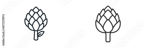 Artichoke outline icon