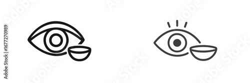 Eye and Contact Lens Icon