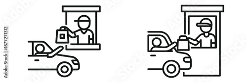 Drive-thru service icon