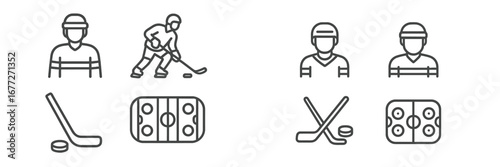 Hockey Icons Set