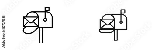 Mailbox with envelope icon