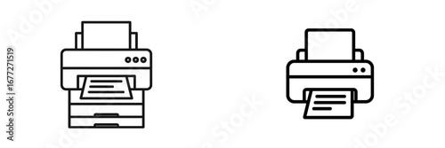 Printer icon with paper output