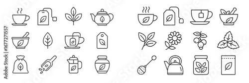 Tea and Herbal Infusions Icons