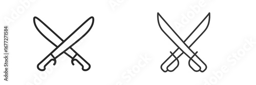 Two crossed swords icon