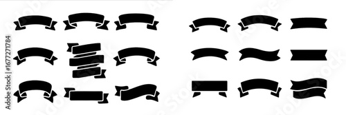 Collection of banner and ribbon shapes