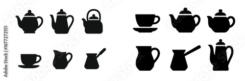 Collection of beverage containers icons