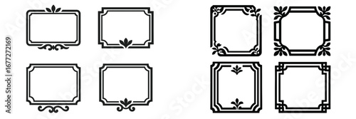 Collection of decorative ornamental frames
