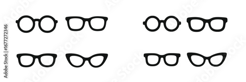 Collection of Eyeglasses Silhouettes