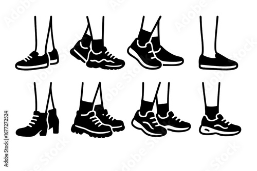 Collection of Shoe Silhouettes