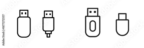USB flash drives icons