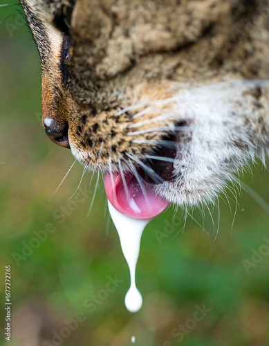 Wallpaper Mural Cat drinking milk Torontodigital.ca