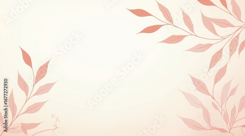 Peach and Cream Floral Branch Design Background branches