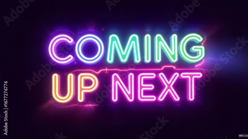 Neon sign graphic displaying the words 