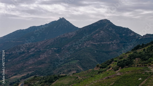 Collioure et ses environs vue du ciel