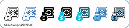 Savings Icon Pack Multistyle Editable Stroke
