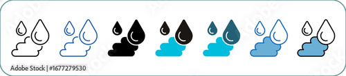 Water Icon Pack Multistyle Editable Stroke